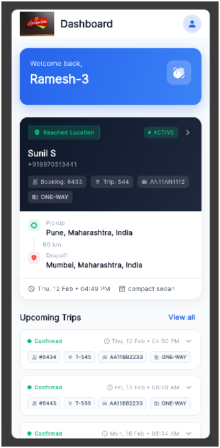 Driver App UI